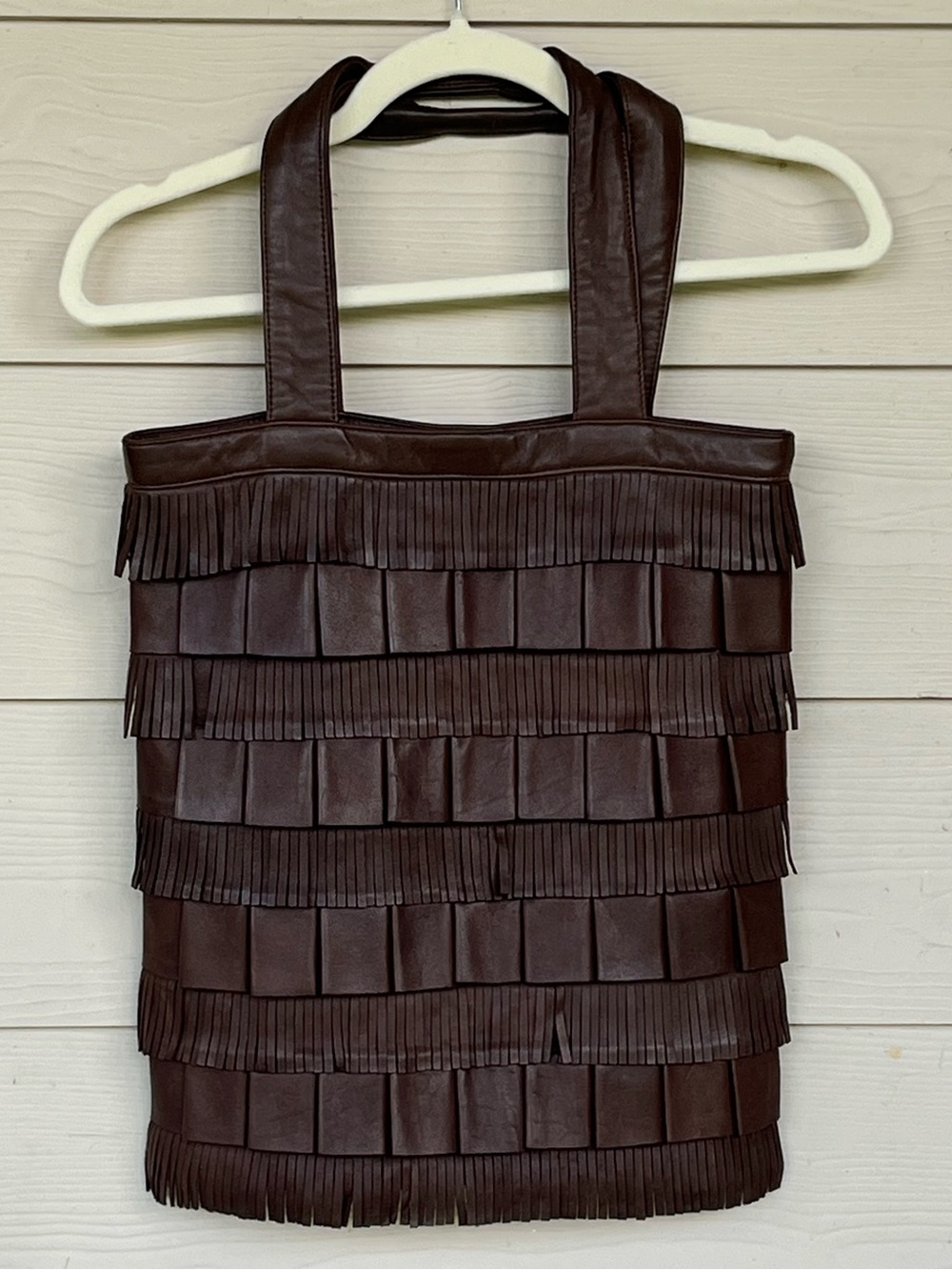 Scully Brown Leather Bag with Fringe ✨Vintage✨ - Picture 12 of 13